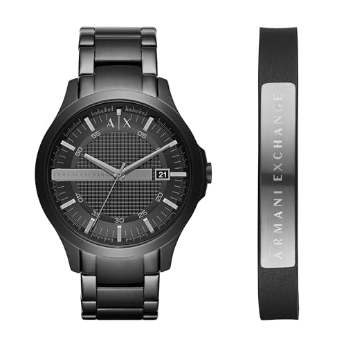 A｜X ARMANI EXCHANGE Men's Stainless Steel Watch & Bracelet Gift Set (Model: AX7101)