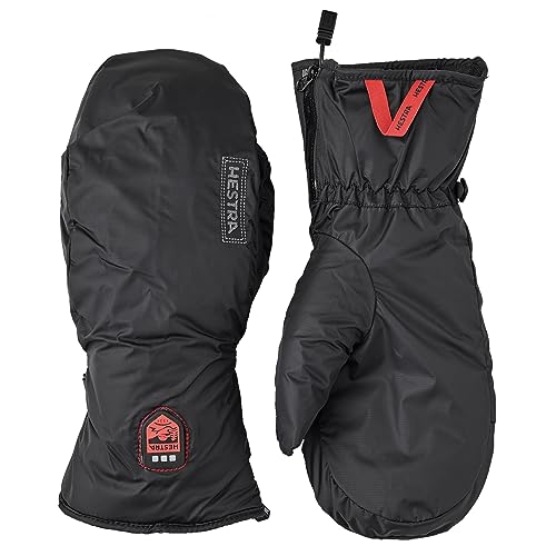 Hestra Heated Mitten Liner - Rechargeable Electric Mitt Liner for Winter, Skiing, and Snowboarding - Black - 11