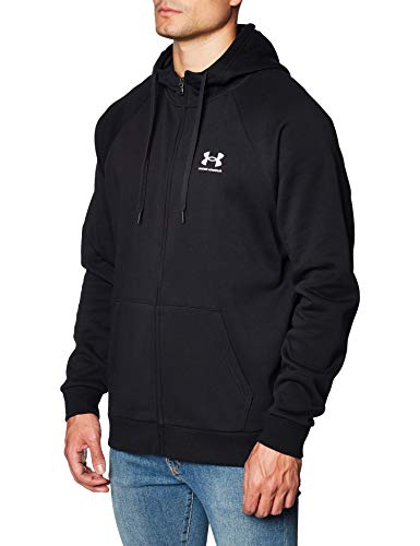 Under Armour Men's UA Rival Fleece Full-Zip Hoodie (Medium) Black