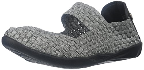 Bernie Mev Women's Cuddly Mary Jane Flat, Pewter, 40 EU/9.5-10 M US