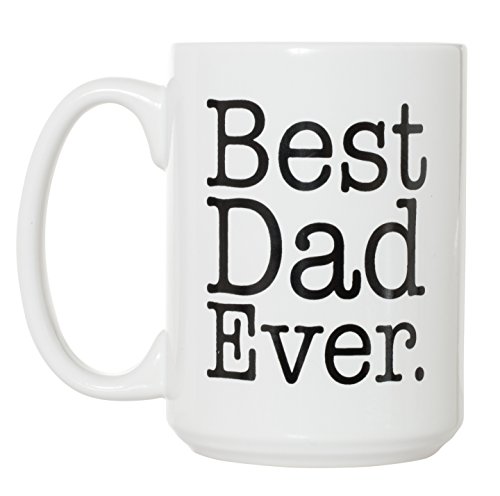 Artisan Owl Best Dad Ever Large 15 oz Double-Sided Coffee Tea Mug (Best Dad Ever -White)