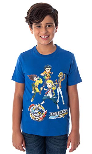 Beyblade Burst Boys' Valt Aoi Dante Koryu Arman Kusaba Fumiya Kindo And Ace Dragon T-Shirt Tee (MD, 8)