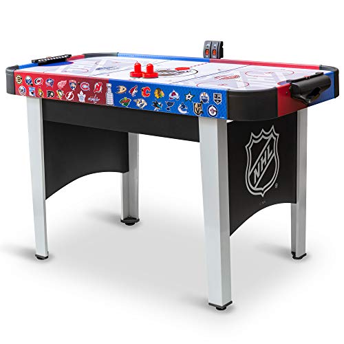 EastPoint Sports NHL 48” Rush Air Hockey Table with Automatic LED Electronic Scoring – perfect for The small spaces, family game room, adult rec room, basements, man cave or garage