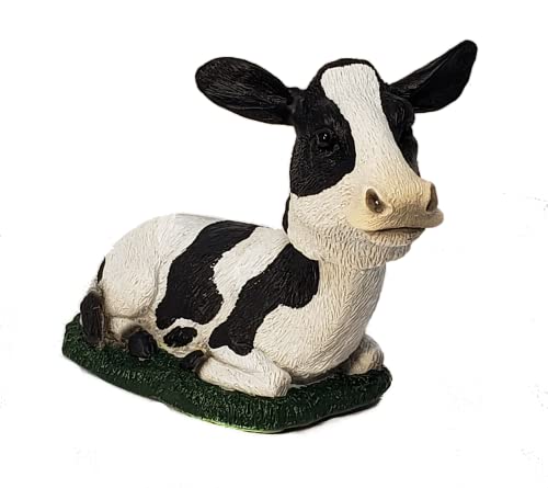 Animal Den Cow Bobblehead Figure Statue for Car Dashboard Holstein