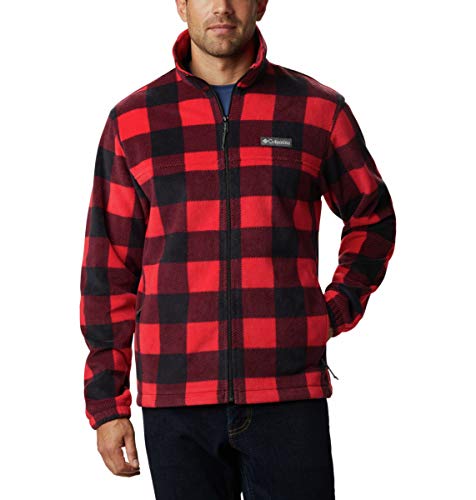 Columbia Men's Steens Mountain Printed Jacket, Mountain Red Check Print, X-Large