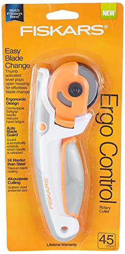 Fiskars 197990-1001 Easy Change Ergo Control Rotary Cutter, 45mm