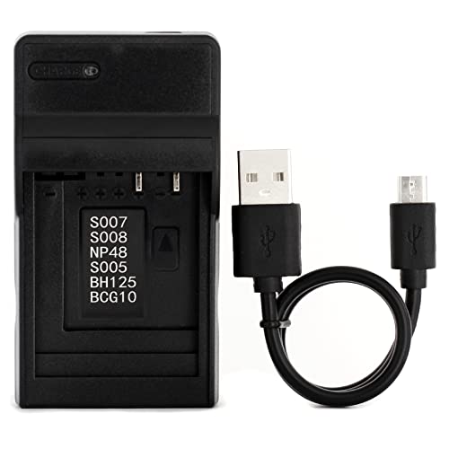 CGA-S007 USB Charger for Panasonic DMC-TZ11, DMC-TZ15, DMC-TZ4, DMC-TZ5, Lumix DMC-TZ1, Lumix DMC-TZ2, Lumix DMC-TZ3, Lumix DMC-TZ4K, Lumix DMC-TZ4S, Lumix DMC-TZ50 Camera and More