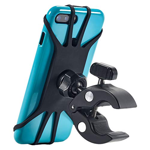 Upgraded 2024 Bicycle & Motorcycle Phone Mount - The Most Secure & Reliable Bike Phone Holder for iPhone, Samsung or Any Smartphone. Stress-Resistant & Highly Adjustable. x10 to Safeness & Comfort