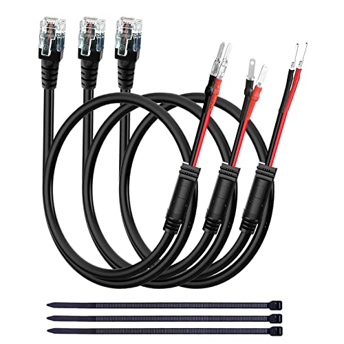 Radar Detector Hardwire Power Cord, Rearview Mirror Plug Cable, with Inline Fuse Holder,Suitable for Uniden Escort Beltronics Valentine One Cobra Whistler Radar Detector,3-Piece Set,13.7'' (RJ11)