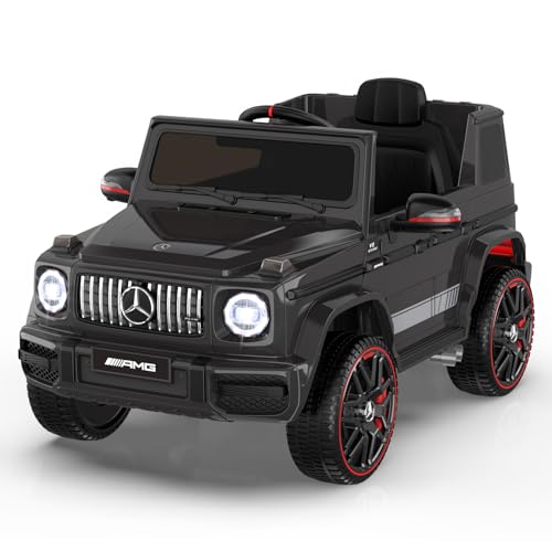 ANPABO Licensed Mercedes-Benz G63 Car for Kids, 12V Ride on Car w/Parent Remote Control, Low Battery Voice Prompt, LED Headlight, Music Player & Horn, Soft Start, Kids Electric Vehicle, Black
