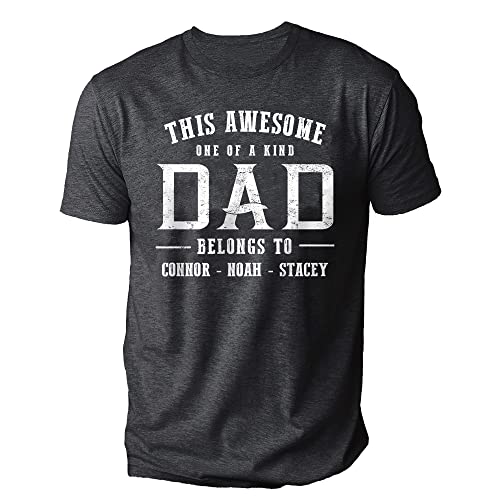 Personalized Shirt for Dad, Custom Dad Shirt with Kids Name, Gifts for Dad Shirts, Father's Day Birthday Christmas Shirt Gifts, Personalized Gifts for Men Shirt, Father's Day Dad Daddy Gifts