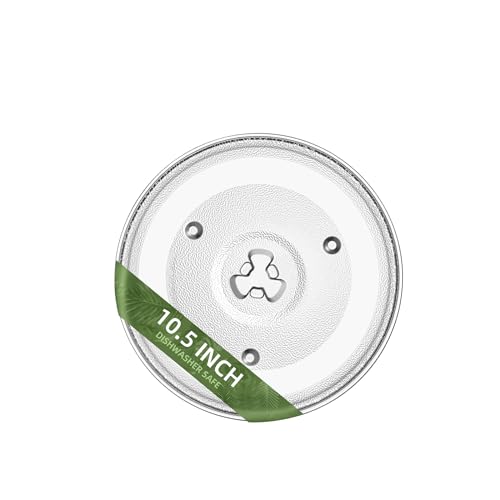 Gemroom 10.5' Microwave Glass Plate Replacement Exact For Hamilton Beach HB-P90D23, Compatible with Oster, GE, High Pointe, Emerson P23, Frigidaire 10 1/2 Inch replacement microwave glass plate