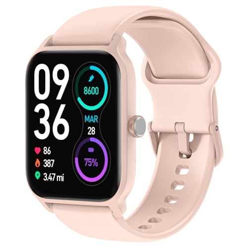 TOOBUR Smart Watch for Women Alexa Built-in, 1.8' IP68 Waterproof Fitness Watch with Call Function, Heart Rate & Sleep Monitor, 100 Sport Modes Fitness Tracker Android iOS Compatible