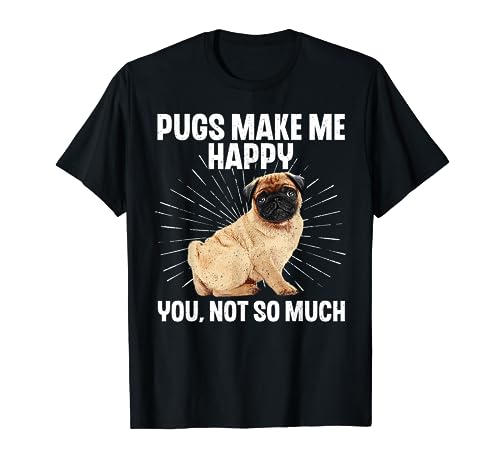 Funny Pug Design For Men Women Puppy Pet Dog Breed Pug Lover T-Shirt