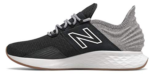 New Balance Women's Fresh Foam Roav V1 Sneaker, Black/Light Aluminum, 8