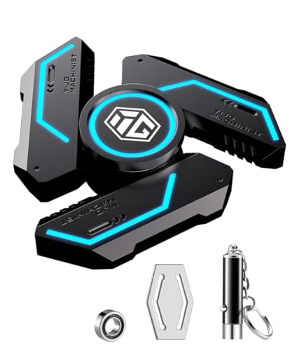 Fidget Spinners, Fidget Spinners Toy, Stress Anxiety ADHD Relief Figets Toy, Spinner Gifts for Adults and Kids, Metal Finger Hand Toy with Luminous Light, Absorb Solar Light Then Release in Dark