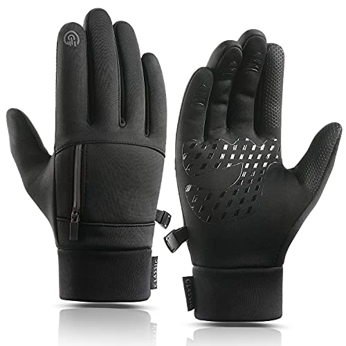 Weitars Winter Gloves Waterproof Thermal Sport Glove for Men and Women for Running Cycling Driving Hiking, Snug Fit Warm Glove for Work (L)