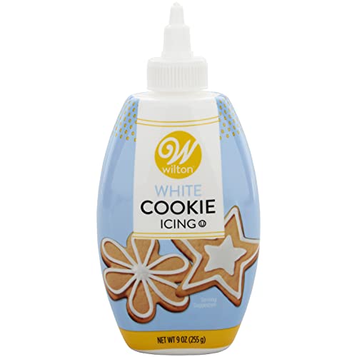 Wilton White Cookie Icing - Quick, Easy-To-Use and Ready Icing Color for Cakes and Cookies Decorations, Sets Smooth in Just 1 Hour, 9-Ounce