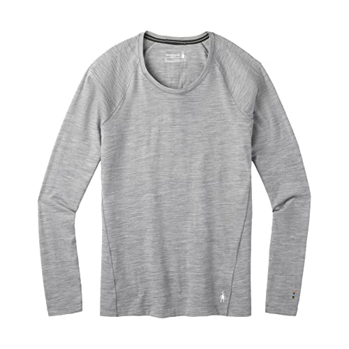Smartwool SW015255545L Women's Merino 150 Baselayer Long Sleeve Light Gray Heather L