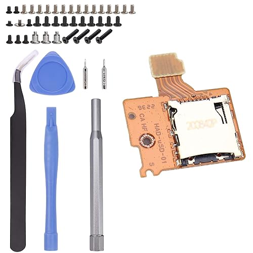 Ikpek 1 Pack Micro SD Card Reader Replacement for Nintendo Switch HAC-SD-01, TF Memory Card Slot Socket Reader Board Replacement for NS Console