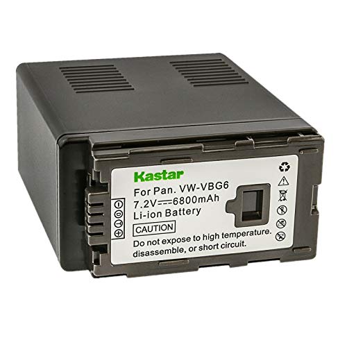 Kastar Battery Replacement for Panasonic VW-VBG6 AG-AC7 AG-AF100 AG-AC130 AG-AC160 AG-HMC40 AG-HMC43 AG-HMC45A AG-HMC70 AG-HMC80 AG-HMC150 AG-HMC151E AG-HMC153MC AG-HMC155 AG-HMR10 AG-HSC1U HDC-MDH1