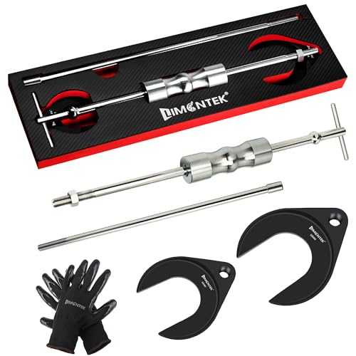 limontek Inner CV Axle Puller Removal Tool with Slide Hammer & 48mm 63mm CV Joint Fork Adapter, Front Wheel Drive Axle Puller Slide Hammer Set