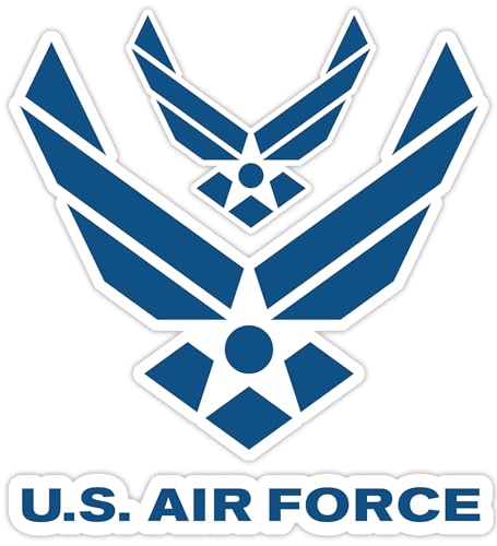 United by Color US Air Force Stickers (3 pack) - Strong Adhesive Waterproof Air Force Decal - No Fade, Used for Car, Laptop, Water Bottle and Notebook