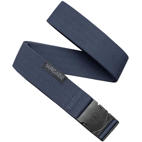 Arcade The Original Unisex Adventure Belt, Heavy Duty Elastic Webbing, Non-Metal Travel Friendly Buckle, Navy