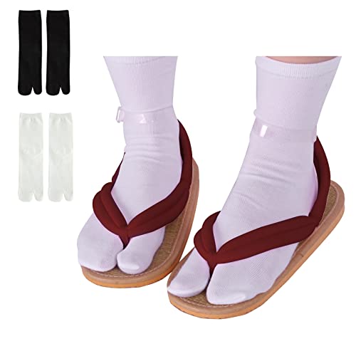 Anime Unisex Cosplay Clog Shoes Japanese Cosplay Prop Oshitari (Kamado Tanjirou,6-7.5 24cm)