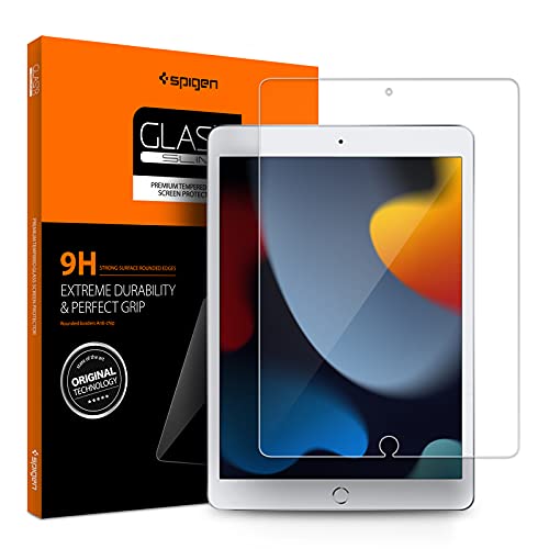 Spigen Tempered Glass Screen Protector [GlasTR Slim] Designed for iPad 10.2 inch (9th (2021) / 8th (2020) / 7th (2019) Generation) [9H Hardness/Case-Friendly]