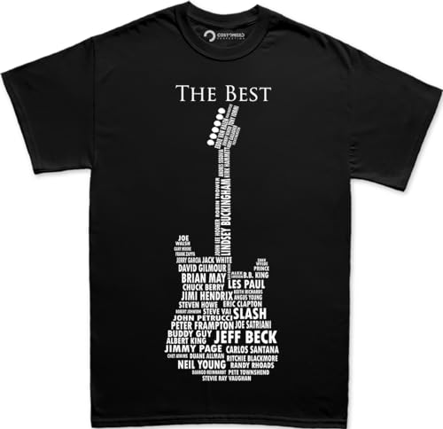 Guitar Legends Guitar Shirt - Guitar T Shirts for Men - Guitar Gifts for Men - Guitar Shirts for Men - Rock Band Concert Tshirts - Gifts for Guitar Players - Guitar Tshirts for Men Black