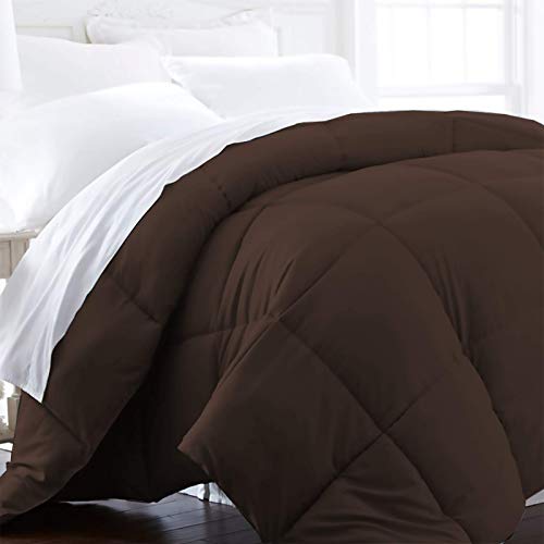 Beckham Hotel Collection King/Cal King Size Comforter - 1600 Series Down Alternative Home Bedding & Duvet Insert -Brown