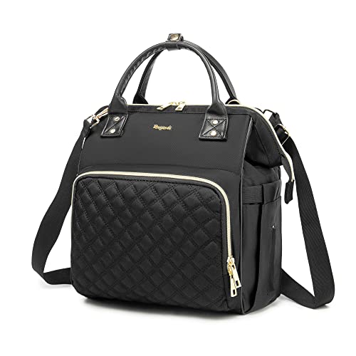 Ezgnuk Small Diaper Bag, Mini Baby Backpack, Multi-function Waterproof Travel Tote Work Bag （Black）