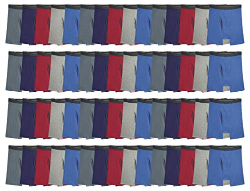 BILLIONHATS 72 Pack Men Cotton Briefs in Bulk for Homeless Shelter Donating, Wholesale Underwear for Mens (72 Pack Boxer Briefs)
