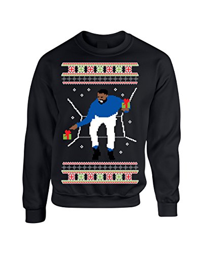 ALLNTRENDS Adult Crewneck 1-800 Hotline Bling Ugly Christmas Sweater (2XL, Black)