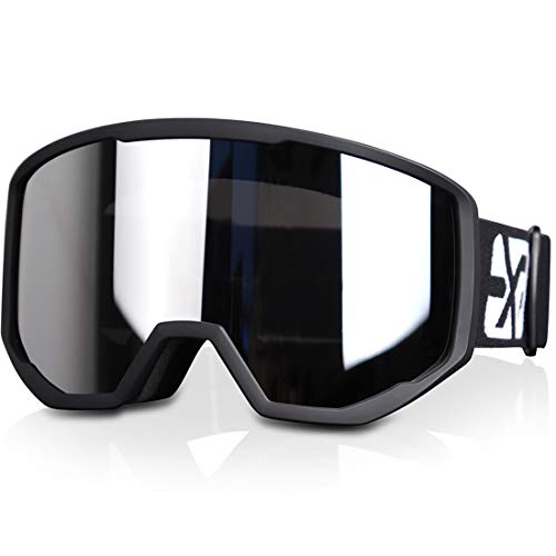 EXP VISION Ski/Snowboard Goggles for Men Women, OTG Snow Goggles Anti Fog UV Protection