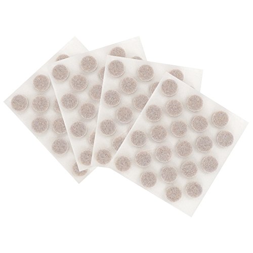 SoftTouch 3/8' Round Self-Stick Felt Pads - Move Effortlessly, Protect Surfaces, Beige (84 Pack)