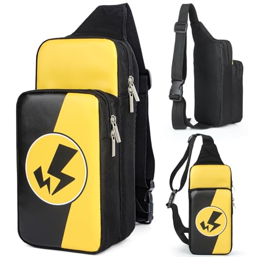Pulchra Switch Bag for Switch/Switch OLED - Switch Accessories Travel Crossbody Bag - Portable Backpack (Lightning)