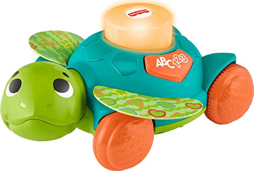 Fisher-Price Linkimals Baby & Toddler Toy Sit-to-Crawl Sea Turtle with Interactive Lights Music and Rolling Motion for Ages 9+ Months