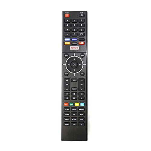 New TV Replacement Remote Control fit for Element LED TV with VUDU Netflix App Keys ELST4017 ELSJ5517 E4SFC5017 E2SW3918 E4SFT551 ELST3216H E4SFC551 E4SFC421 ELSFS422 ELEFJ322S