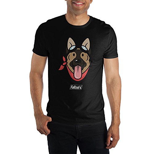 Fallout 4 Dogmeat Men's Black T-Shirt Tee Shirt-X-Large