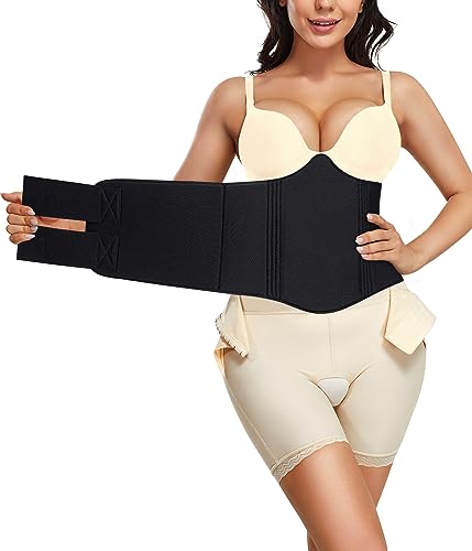 YERKOAD 360 Lipo Foam Ab Board Post Surgery Liposuction Abdominal Compression Boards Belly Wrap Lipo Recovery Waist Cincher(Black, One size)