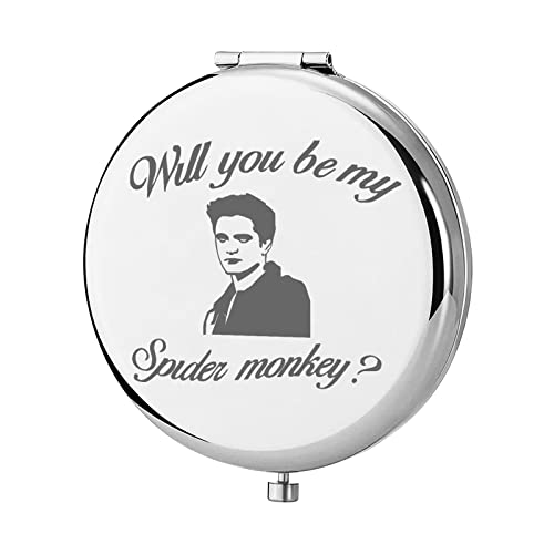 KEYCHIN Twilight Movie Pocket Mirror Twilight Edward and Bella Fans Gifts Will You Be My Spider Monkey Compact Mirror for Women Girls Teenager (Spider Monkey-S)