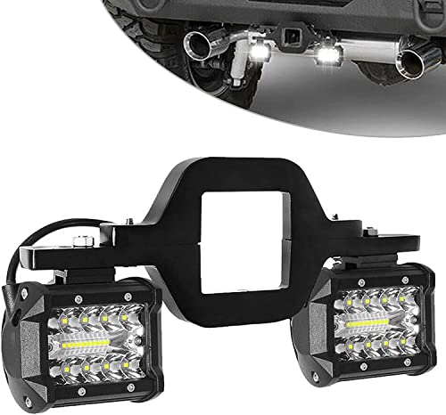 Hitch LED Light, EBESTauto 4 Inch Tow with 2 Inch Towing Hitch Mount Brackets Bar for Truck Trailer SUV Pickup Fit Dual Led Off-Road Driving Light bar