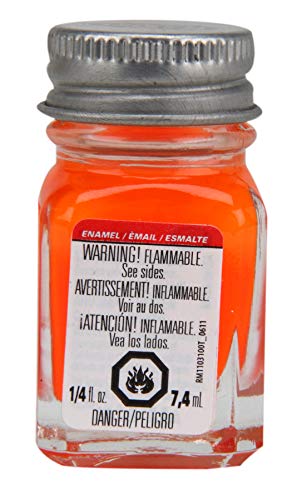 Testors Enamel Paint .25oz, Orange Fluorescent