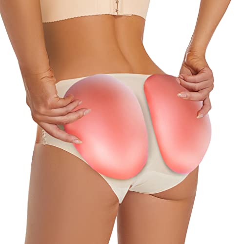 N.thr 1 Pair Silicone Butt Lift Pads,Women Fake Buttocks Enhancers Inserts Removable Padding for Padded,Suitable for all kinds of women's shaping pants