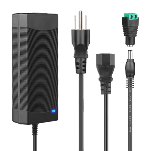 24V 5A 120W Power Adapter, Power Supply Converter 100~240V AC to DC 24V 5A Transformer Power Supply with 5.5x2.1mm DC Output Jack for 5050 3528 LED Strip Module Light, CCTV Camera System