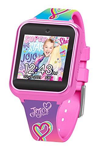 Accutime Kids Nickelodeon JoJo Siwa Educational Learning Touchscreen Smart Watch Toy for Girls, Boys, Toddlers - Selfie Cam, Learning Games, Alarm, Calculator, Pedometer & More (Model: JOJ4383AZ)