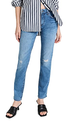 rag & bone Women's Dre Low Rise Slim Boyfriend Jeans, Hermosaho1, Blue, 27