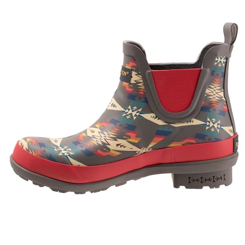 Pendleton Women's Chelsea Rain Boots, Non-Slip Sole, Cushioned Insole, Rubber Upper, Tucson (Grey), 8M US